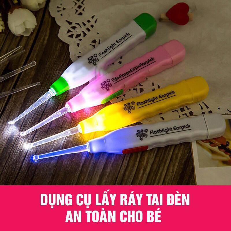 Dụng cụ lấy ráy tai có đèn phát sáng (vỉ giấy)