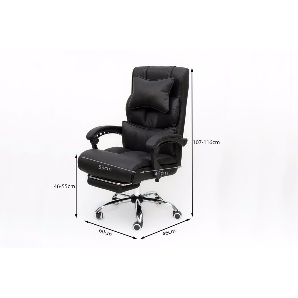 GHẾ VĂN PHÒNG GIÁM ĐỐC CHÂN XOAY CÓ TỰA ĐẦU NGÃ NẰM TM882