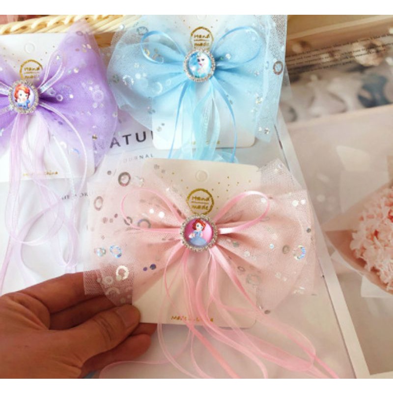 Ruy băng lưới nhũ bản 6cm làm phụ kiện handmade