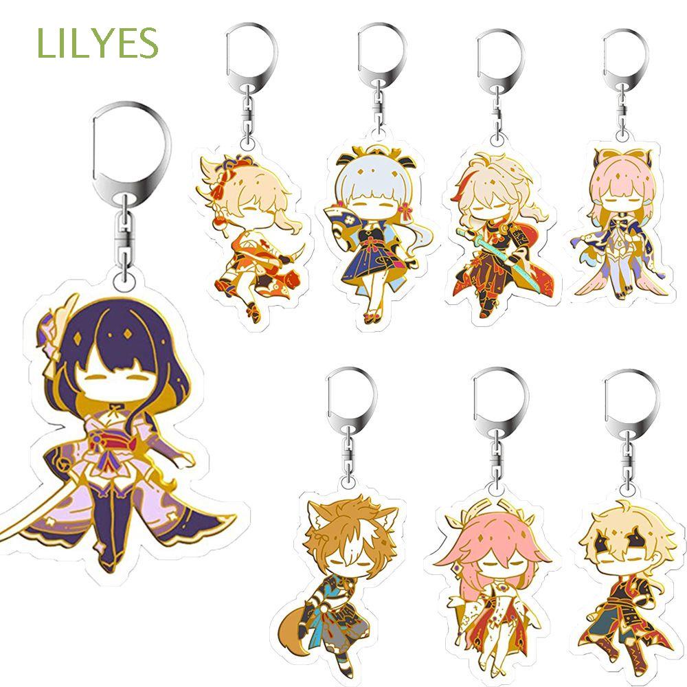 Móc chìa khóa bằng acrylic họa tiết anime thời trang