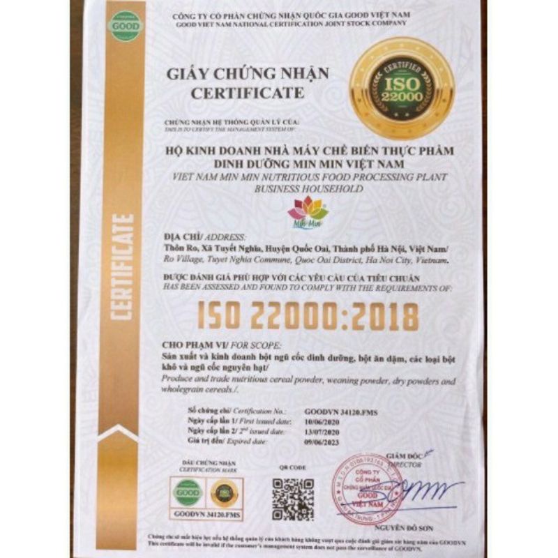 Ngũ cốc dinh dưỡng Minmin 29 hạt (mẫu mới date mới 2022)