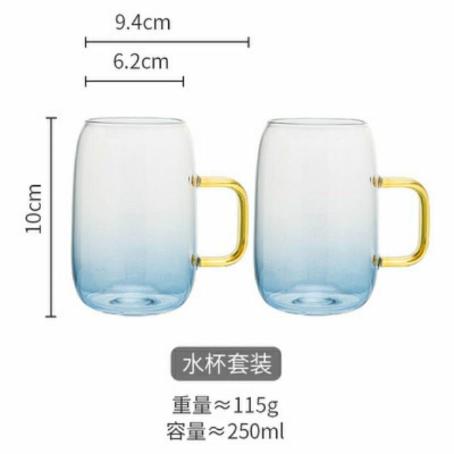 Bộ 1 Bình 6 Cốc Thuỷ Tinh Chịu Nhiệt Đổi Màu Nước Cao Cấp