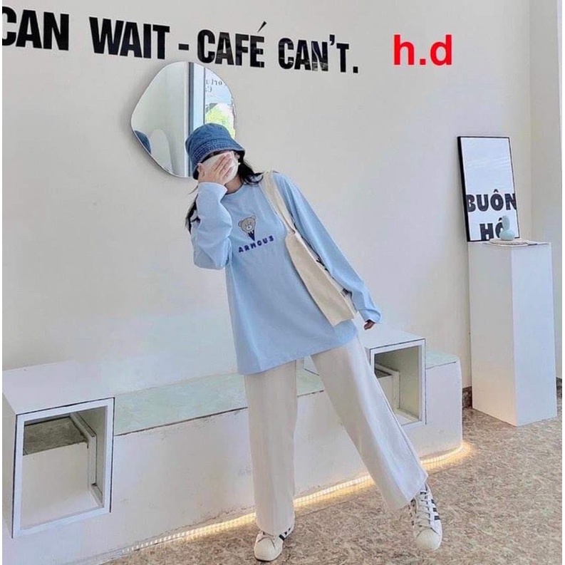 Bộ áo gấu ARMOUR +quần kaki trắng HD11