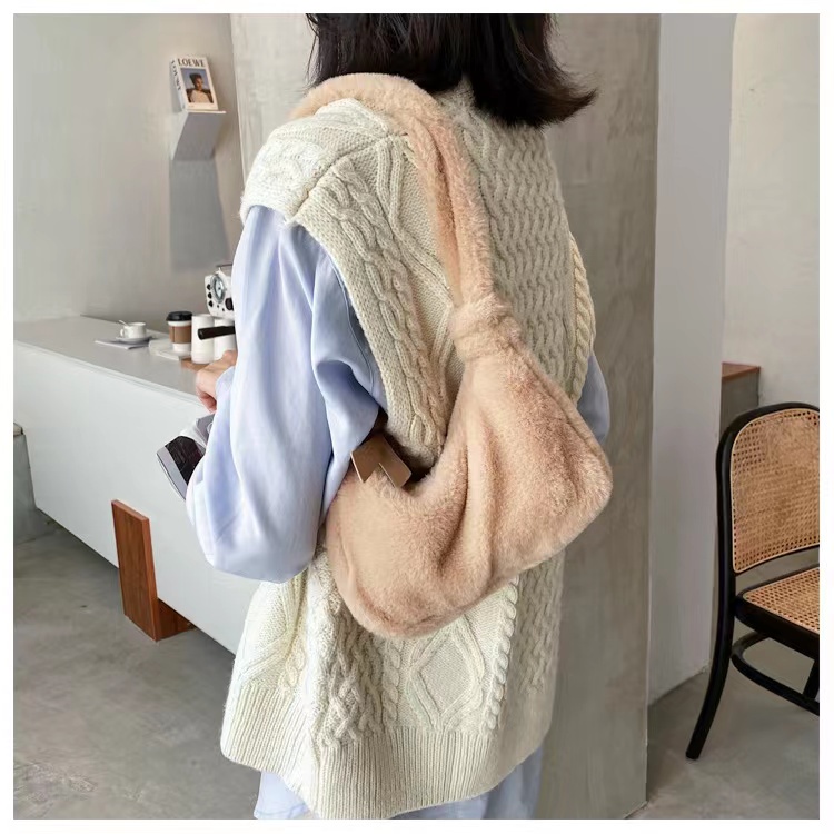 Sf9382 Túi Xách Đeo Vai Flannel Mềm