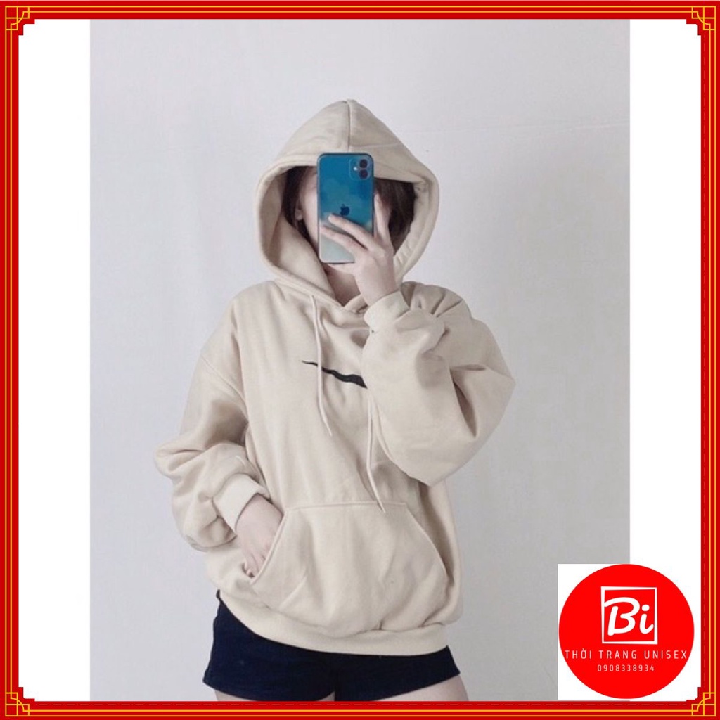 AK17_Áo Hoodie Nỉ Ngoại Thêu LoGo_Chất Nỉ Bông Dày Dặn_Form Tay Dơi Phồng_Nón Rộng 2 Lớp_Unisex Nam Nữ Ok