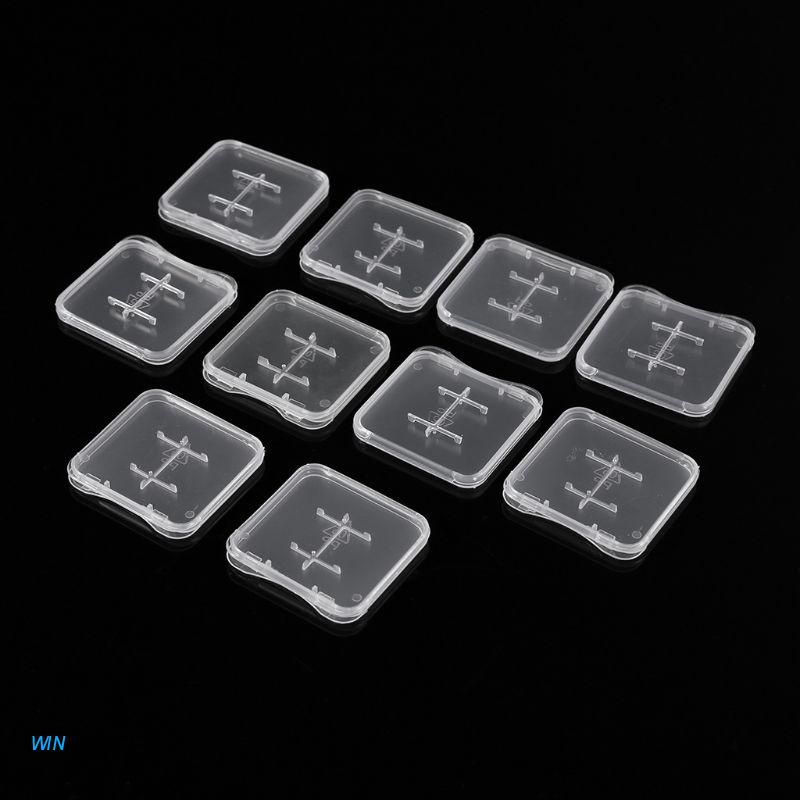 Bộ 10 Hộp Nhựa Đựng Thẻ Nhớ TF MiC SDHC Micro SD Mới