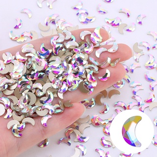 Miếng dán trang trí móng tay bằng đá Rhinestones đáy phẳng kim cương pha lê sáng bóng hình thoi mắt ngựa giọt nước bộ hỗn hợp 50/100 PCS