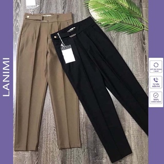 Quần baggy nữ lưng cao quần tây lưng cao nữ đi học đi làm sang trọng LANIMI – QĐV34