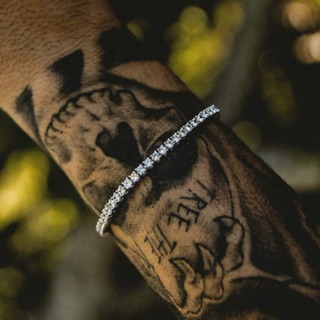 Lắc Tay tennis HipHop Bling Thép không gỉ