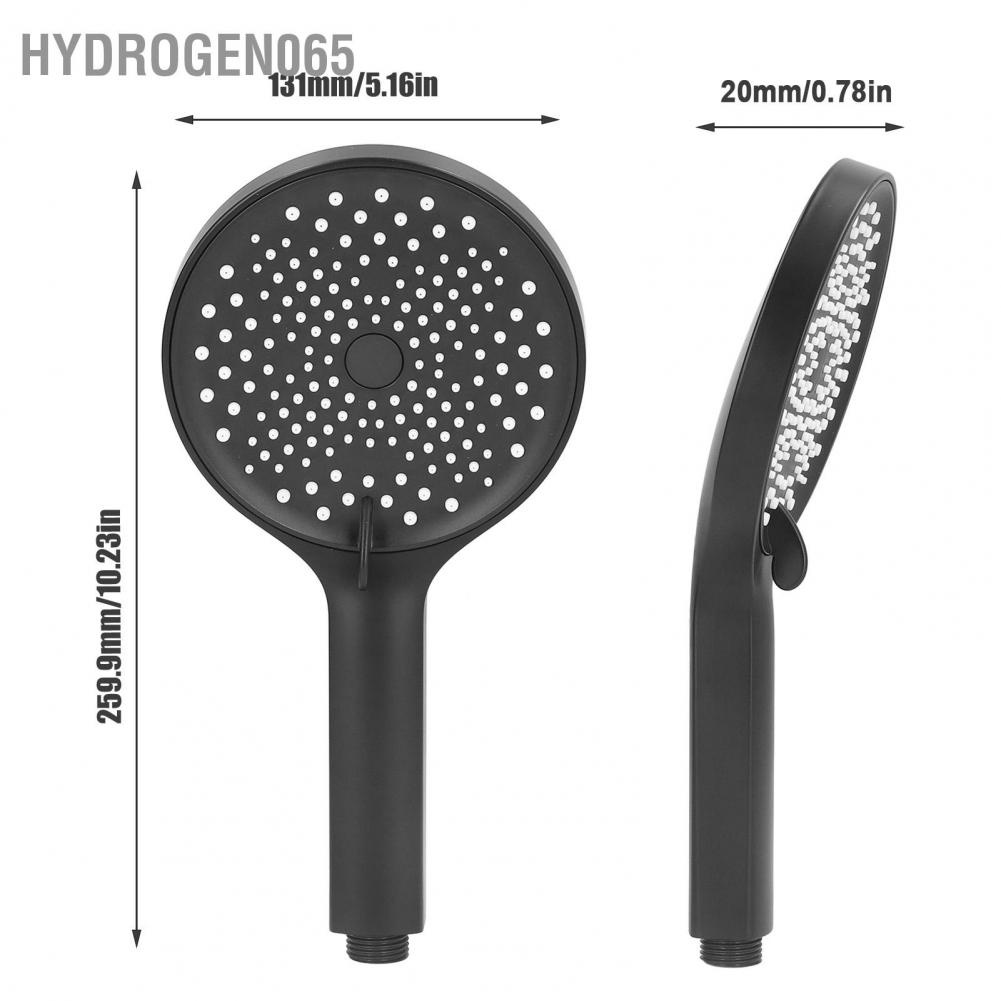 Hydrogen065 Handheld Shower Head High Pressure G1/2 Thread ABS Electroplated Showerhead for Bathroom