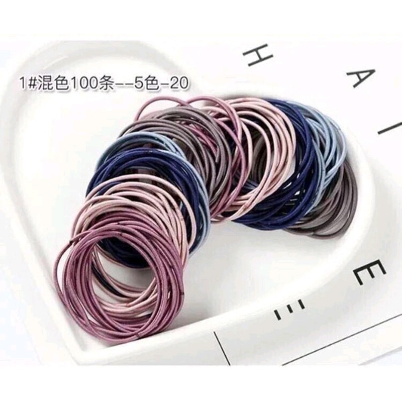 Set 10 thun cột tóc hàn quốc nhiều màu