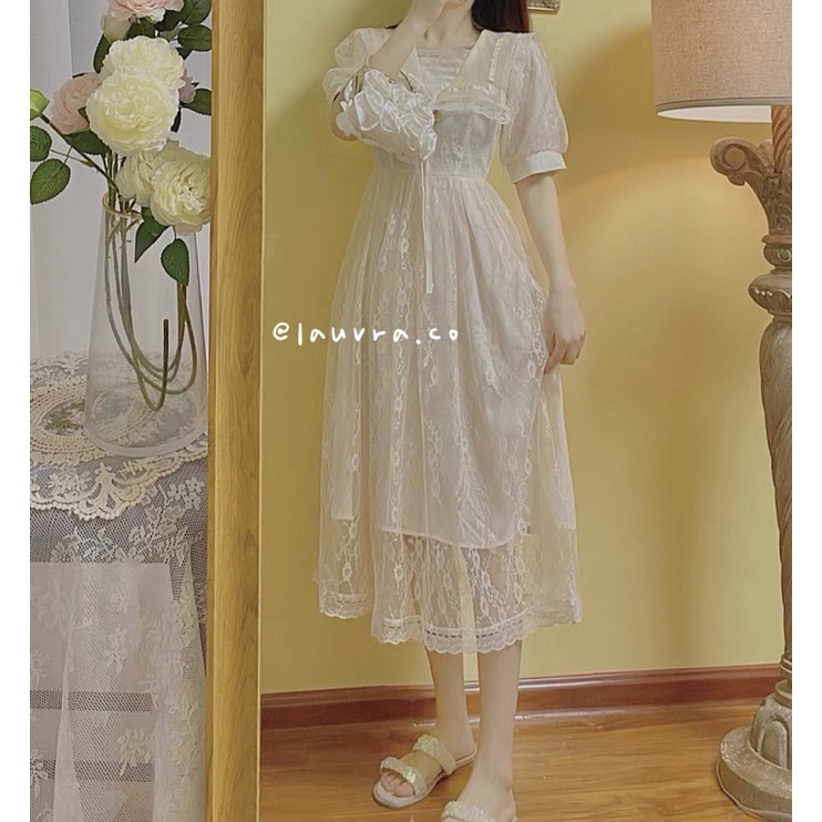 VÁY CÔNG CHÚA TIỂU THƯ DÀI PHONG CÁCH CỔ ĐIỂN RETRO VINTAGE PHÁP ULLZANG HÀN QUỐC CHỤP ẢNH CONCEPT DỰ TIỆC PROM