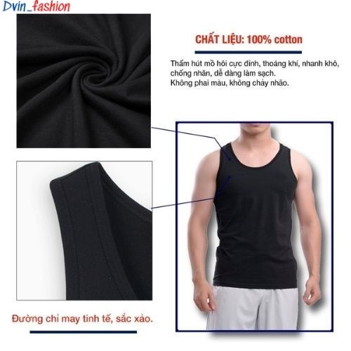 Giá siêu rẻ combo 3 áo /100k  áo thun ba lỗ nam thoáng mát mềm mịn , chất cotton có nhiều màu ngẫu nhiên Dvin_fashion