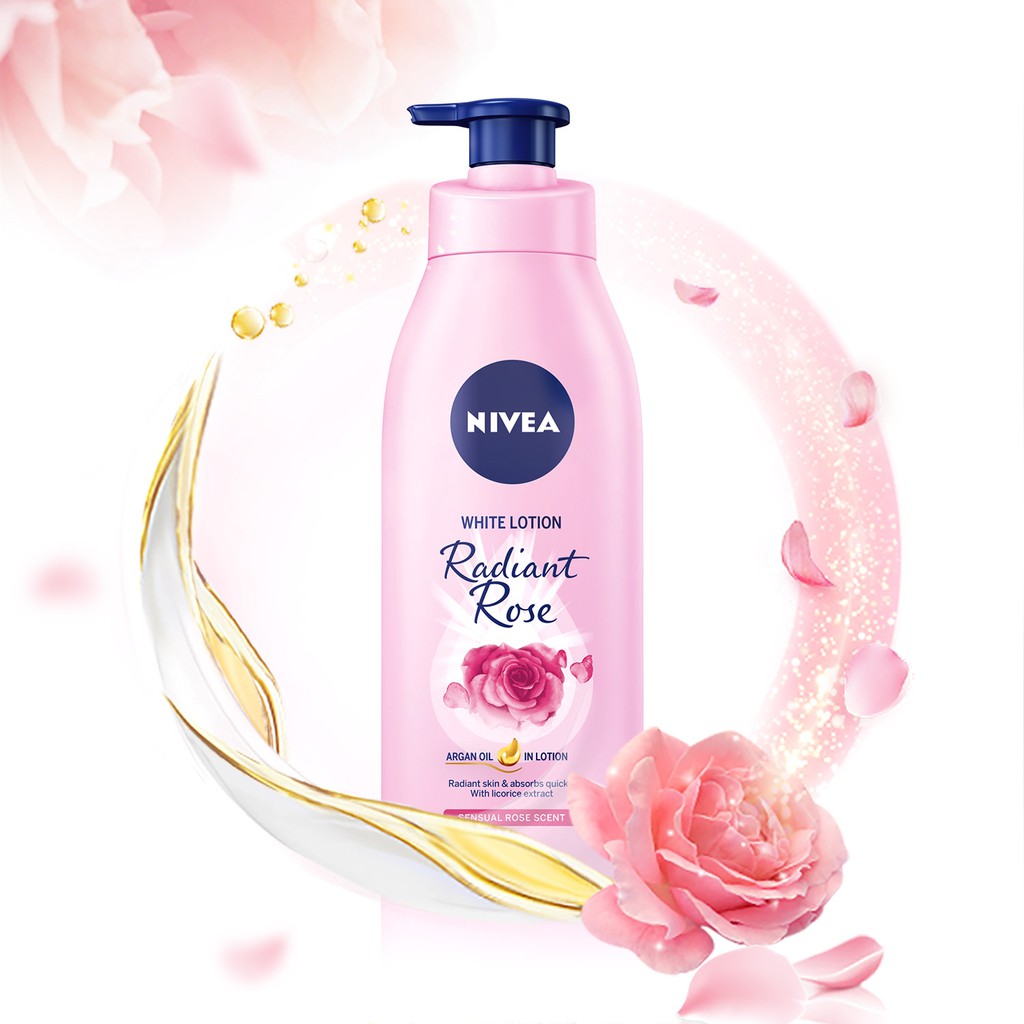  Sữa dưỡng thể dưỡng trắng da Nivea Radiant Rose (350ml) - 85707