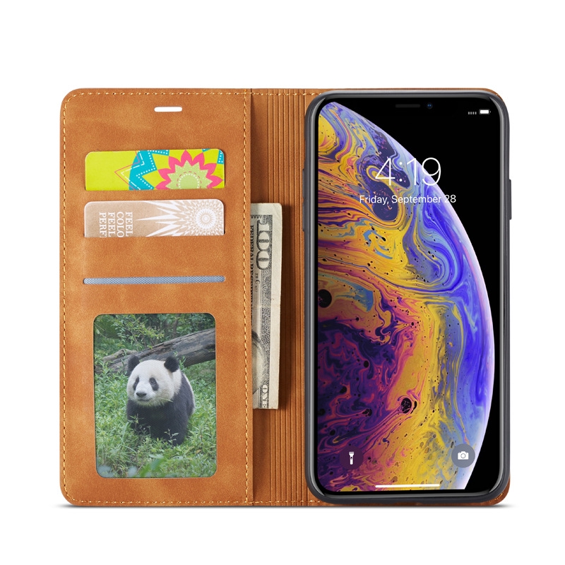 Bao da có chỗ để thẻ phong cách retro cho Samsung Note9 Dream