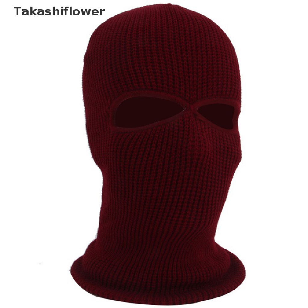 Mũ Trùm Đầu Dệt Kim 2 Lỗ Mềm Mại Giữ Ấm