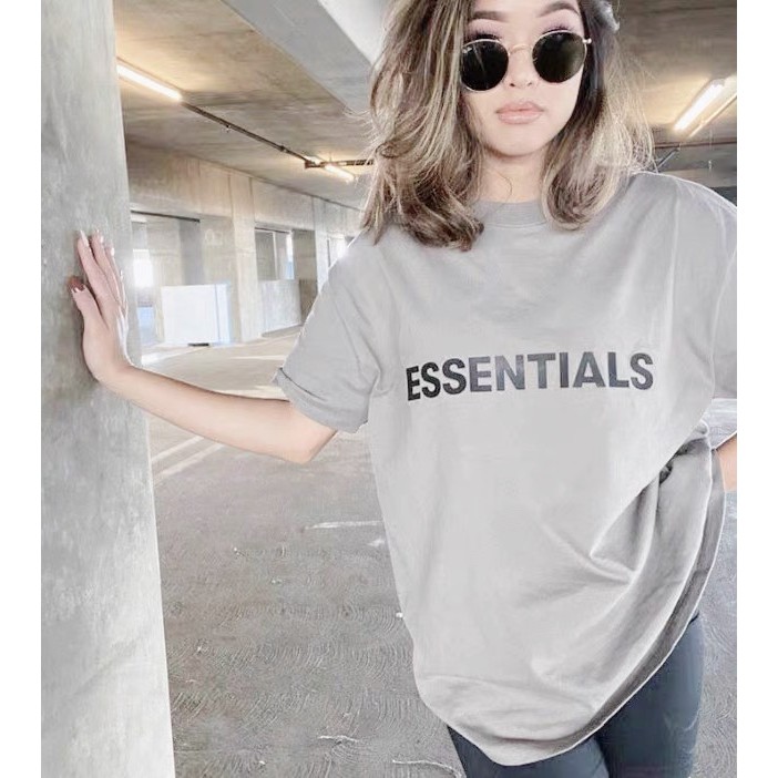 Áo thun tay lỡ Essentials chữ in nổi xám ghi , áo thun nam nữ unisex,Cocmer_vn | BigBuy360 - bigbuy360.vn