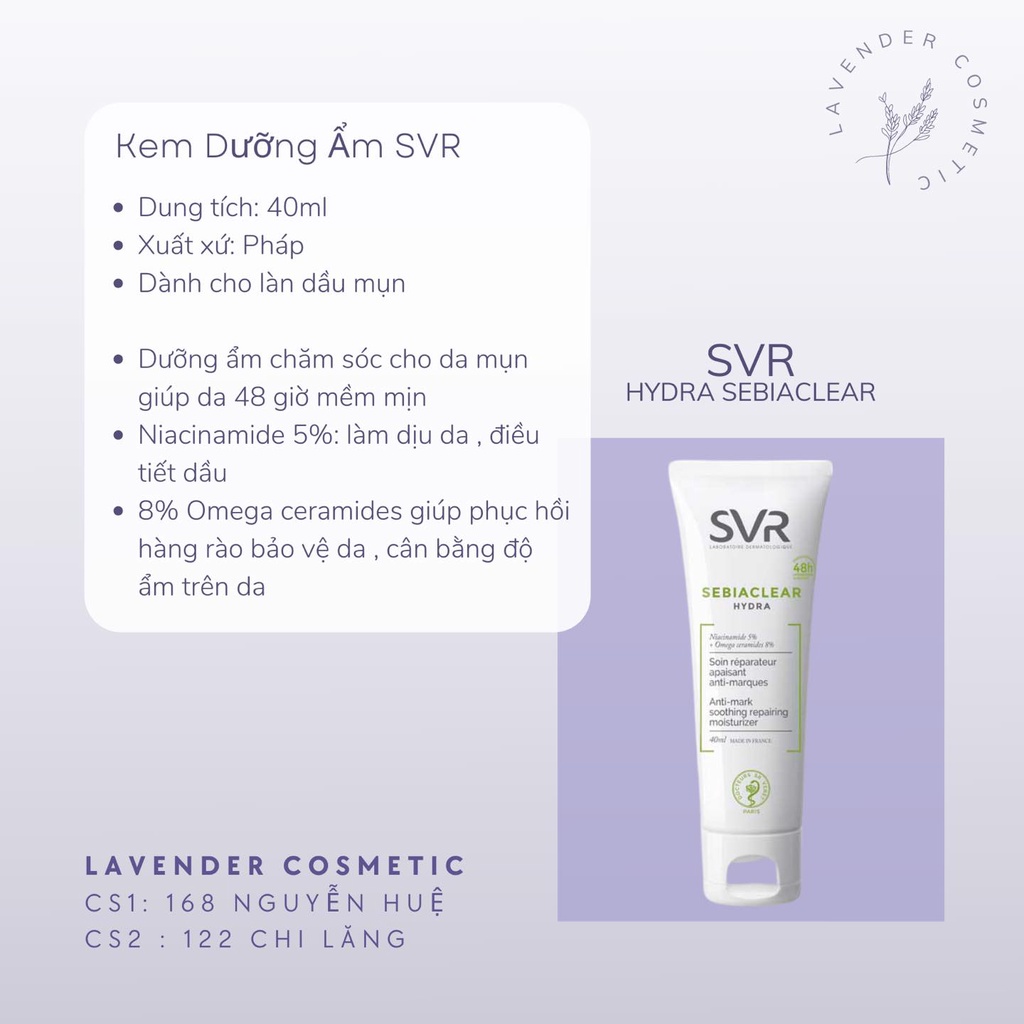 Kem SVR Sebiaclear Hydra 40ml