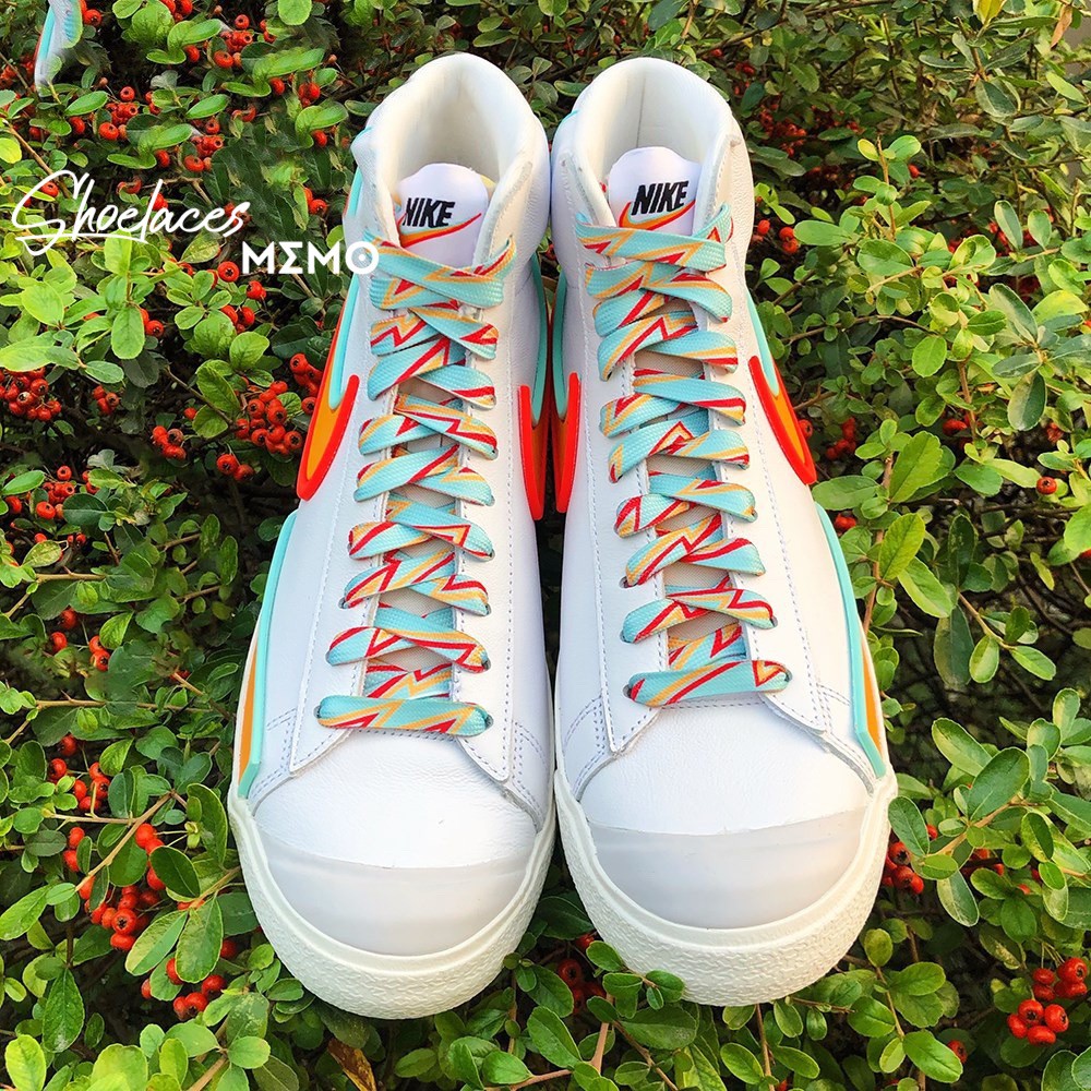 Dây Giày Nike Blazer Mid 77 White Orange -Dây Giày AF1 AJ1 Memo Custom