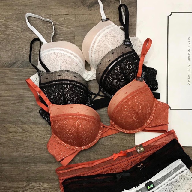 Bộ đồ lót Vicky ren mút kép siêu đẩy - BL | BigBuy360 - bigbuy360.vn