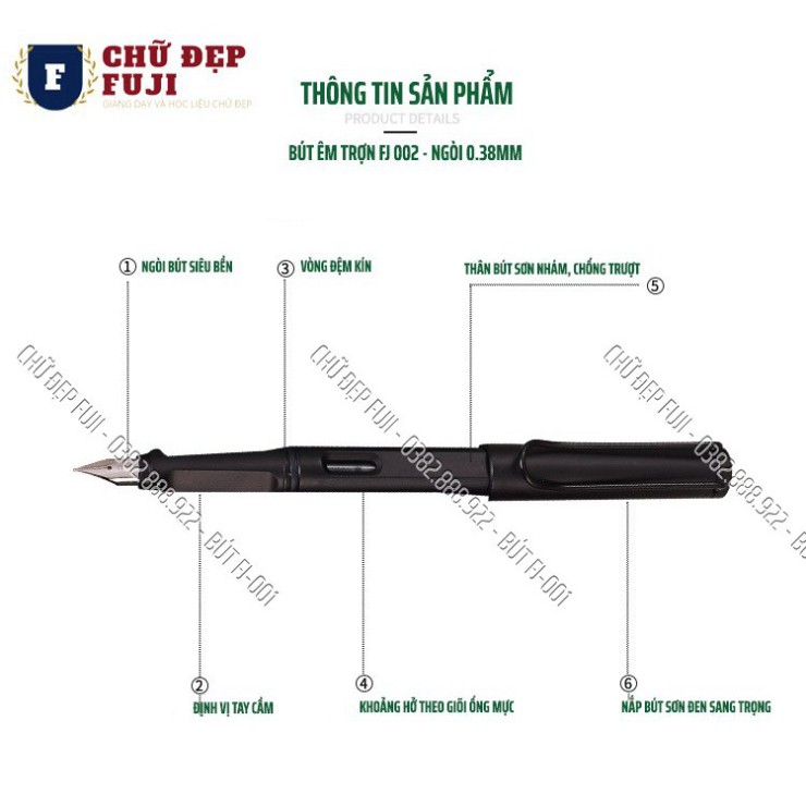 Bút Máy Ngòi Êm FJ002 Chuyên Dùng Cho Học Sinh Viết Hàng Ngày, Viết Tốc Kí