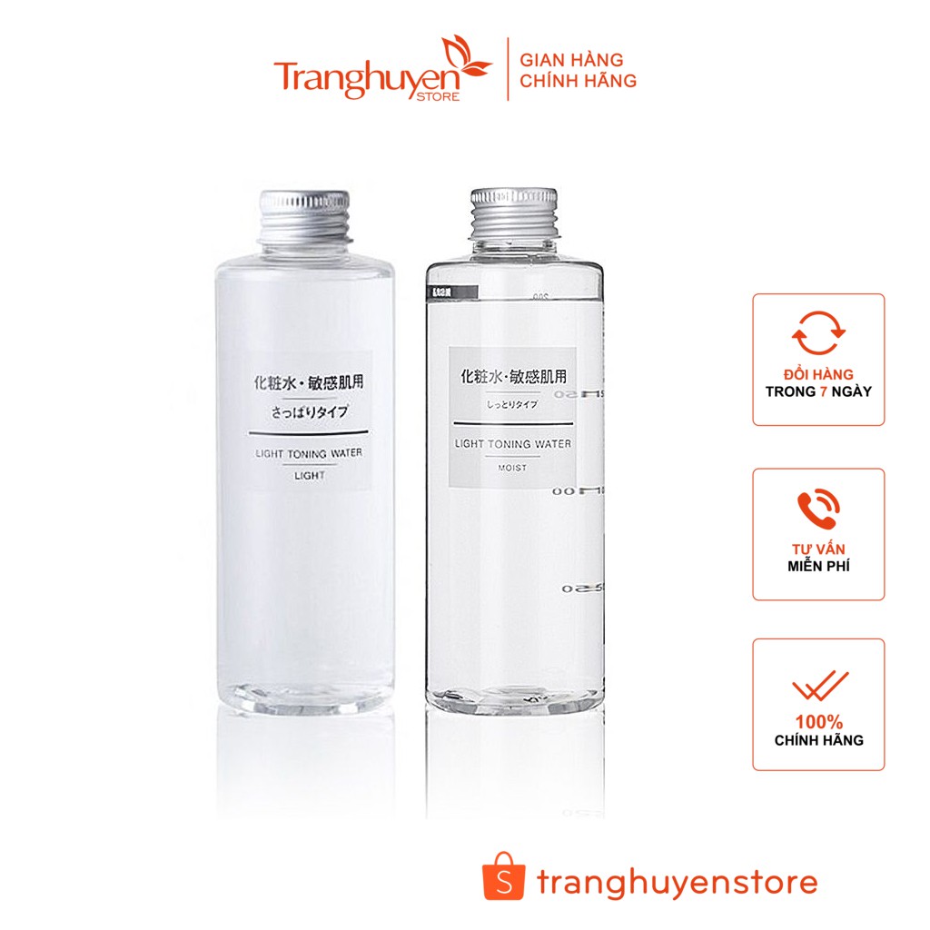 Nước Hoa Hồng Dưỡng ẩm, cấp nước Muji Light Toning Water Light 200ml