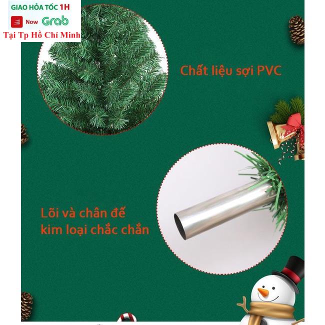 Cây Thông Noel 2M4 Chân Sắt + Đầy Đủ Phụ Kiện Thông Việt Nam Chất Lượng Cao