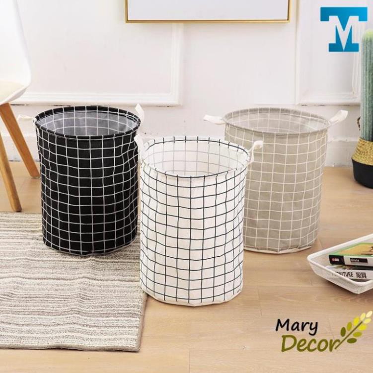 Giỏ vải đựng đồ đa năng, sọt vải siêu to để quần áo bẩn, đựng đồ chơi cho bé, chất liệu vải bố chống thấm nước ( cỡ vừa)