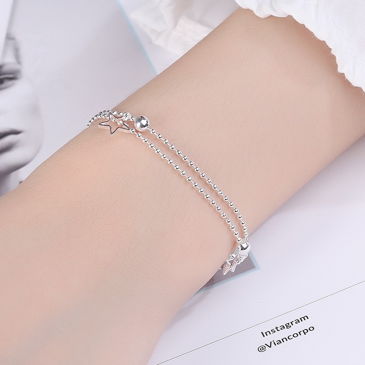 10 designs S925 Silver Bracelet Girls' Accessories Refined and Simple Bracelet Bamboo Bell Bracelet Multi-Style Personalized Design Bracelet Gelang wanita