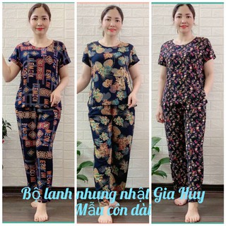 Bộ lanh áo cộc quần dài Gia Huy cho các bác, các mẹ