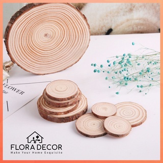 Miếng gỗ trang trí, lót phụ kiện, cốc, nến Flora Decor trang trí nhà xinh