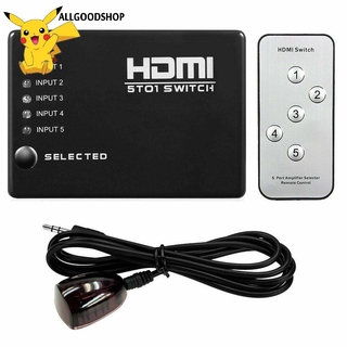 Bộ Chia Hdmi 5 Cổng 1080p Kèm Điều Khiển Từ Xa Cho Hdtv Ir