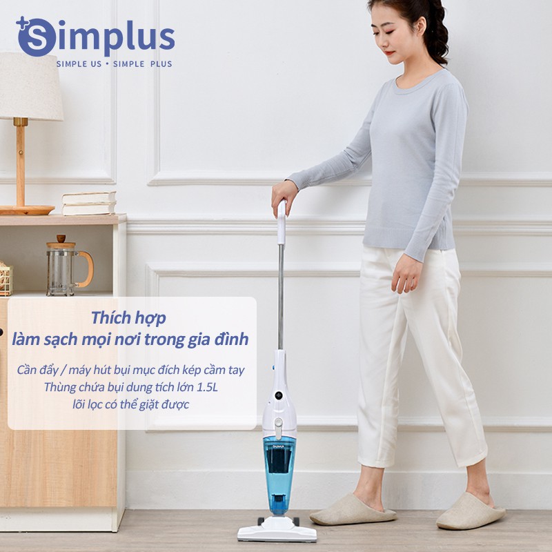 Simplus Máy hút bụi gia đình máy hút bụi cầm tay nhỏ để bàn máy hút bụi máy hút bụi khô và ướt sáng tạo