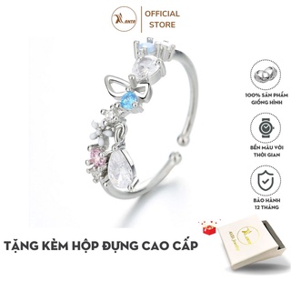 Nhẫn hoa, đính đá pha lê nhân tạo cá tính cho nữ ANTA Jewelry - ATJ7034