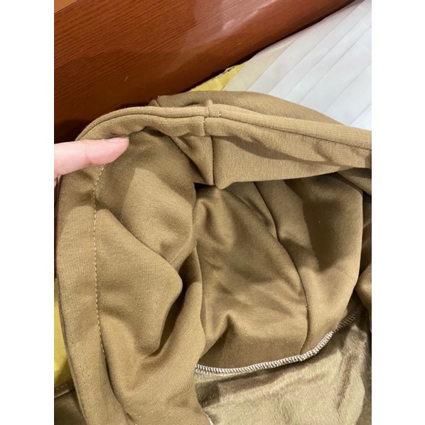 Áo khoác nỉ hoodie thêu chữ nâu tây taobao 2 lớp lót lông dày ấm (annstore_ảnh thật) | BigBuy360 - bigbuy360.vn