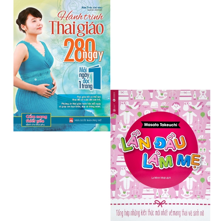 Sách - Combo Hành Trình Thai Giáo 280 Ngày + Lần Đầu Làm Mẹ (2 Cuốn)