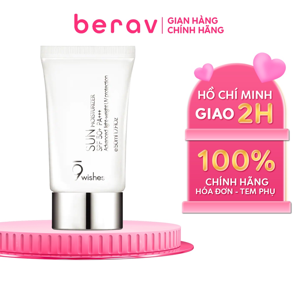 Kem Chống Nắng 9Wishes Bảo Vệ Da Và Cấp Ẩm Sun Moisturizer Spf 50+ Pa+++ 50ml