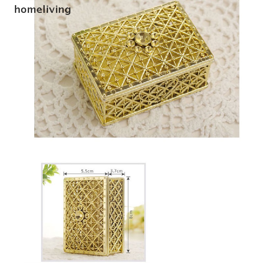 Hộp Giấy Vàng Rỗng Mini Đựng Kẹo / Bánh Cho Tiệc Cưới