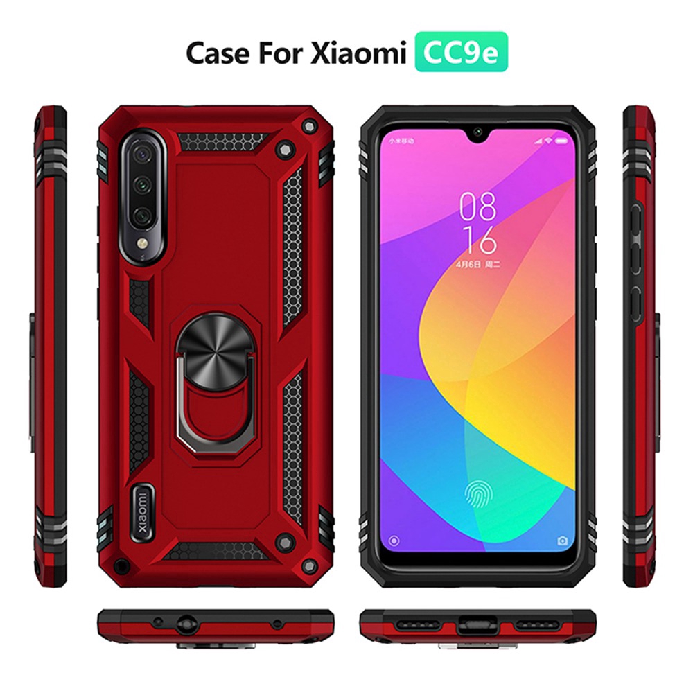 Ốp điện thoại PC cứng chống sốc có nhẫn đỡ cho XIAOMI MI A3 MIA3 MI CC9E