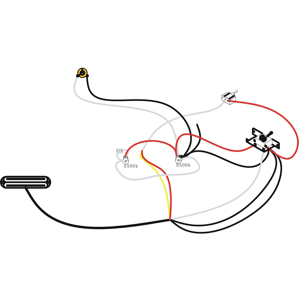 Thiết bị pickup mini Humbucker cho đàn guitar ST Belcat