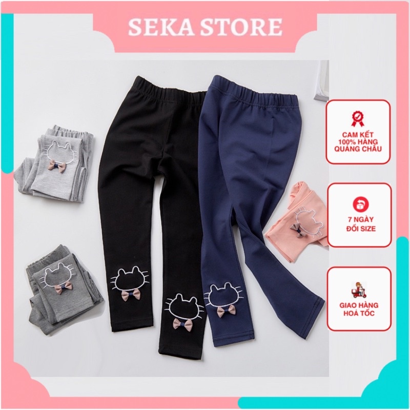 Quần legging dài thu đông, quần tất không bàn cotton cho bé gái từ 1 tuổi đến 13 tuổi (9-27kg) SEKA STORE 0651