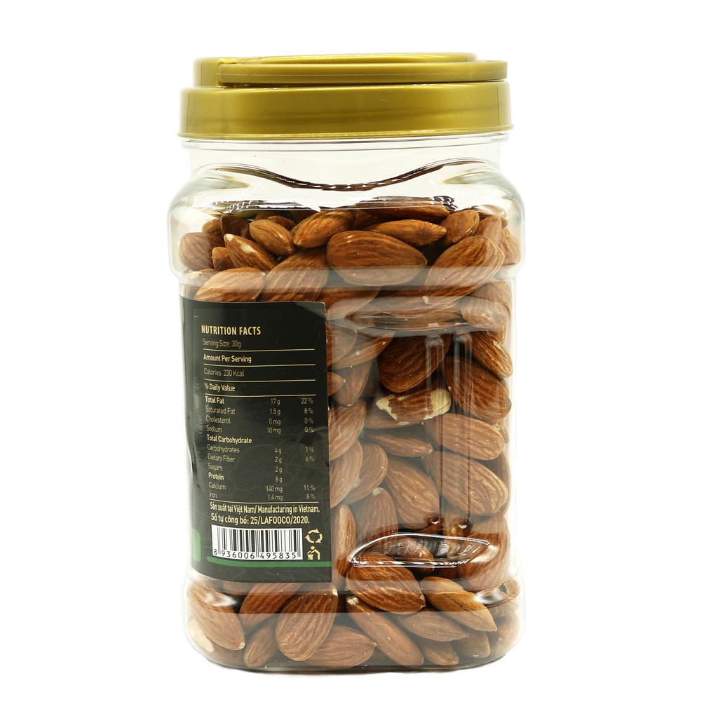 Hạt Hạnh Nhân Mỹ Sấy Không Muối Dinh Dưỡng 450g LAFOOCO Unsalted Almond