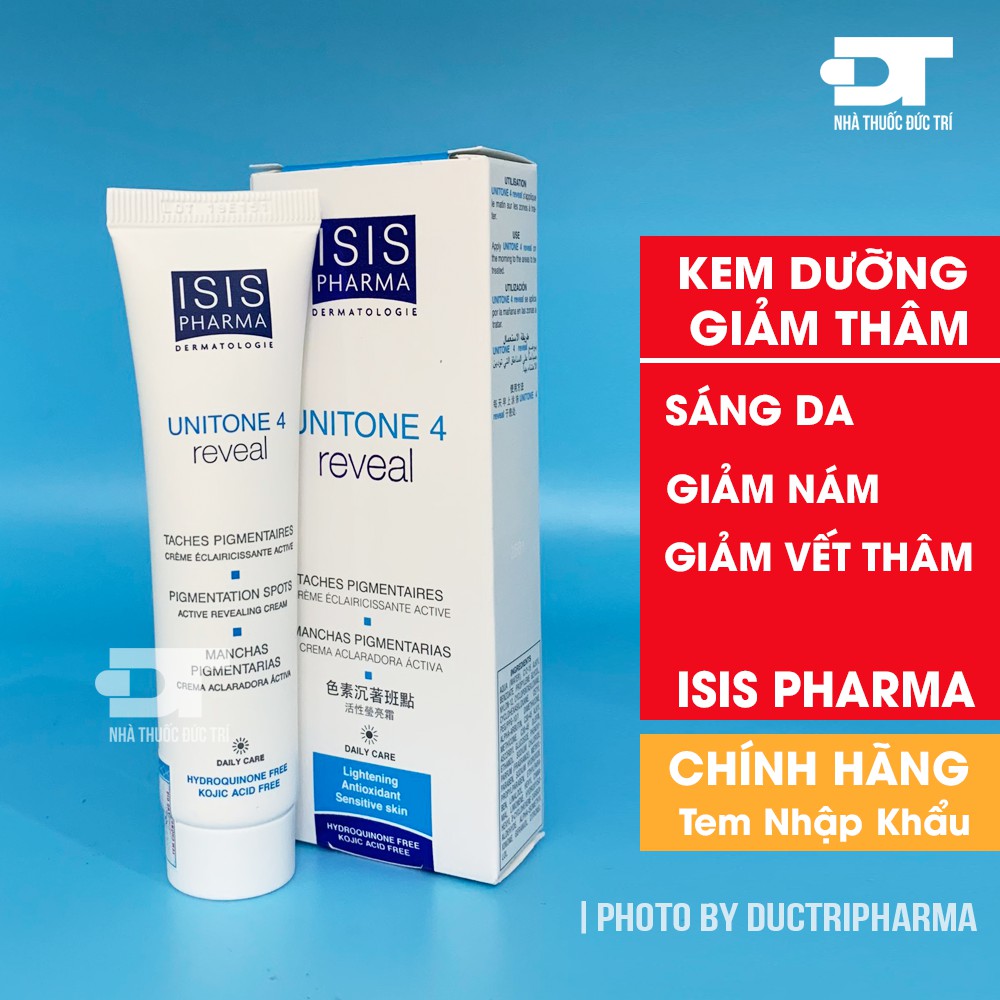 [CHÍNH HÃNG] Kem dưỡng sáng da, mờ thâm nám UNITONE 4 REVEAL 30ml - ISIS PHARMA