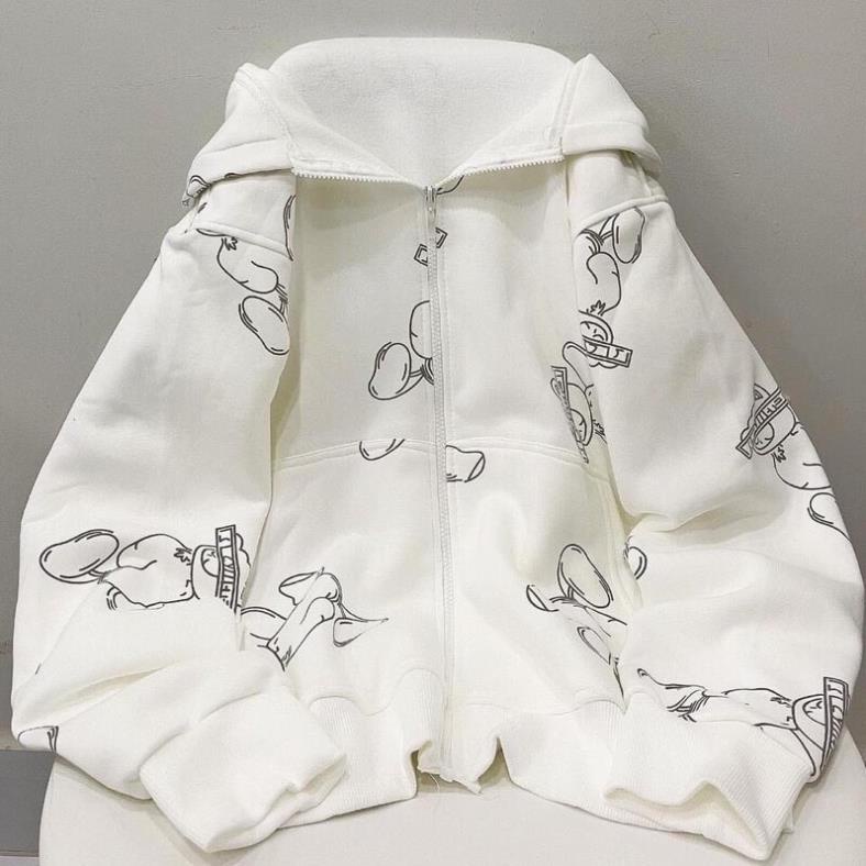 Áo Khoác Dây Kéo Form Rộng Nỉ Lót Bông Hoodie Gấu Unisex Hot hit | BigBuy360 - bigbuy360.vn