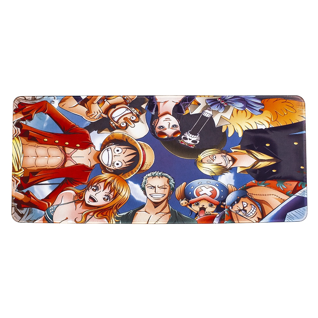 Lót chuột cỡ lớn 70x30cm dày 3mm nhân vật One Piece Luffy Zoro Sanji Ace lót chuột One piece chống trơn trượt có bo viền