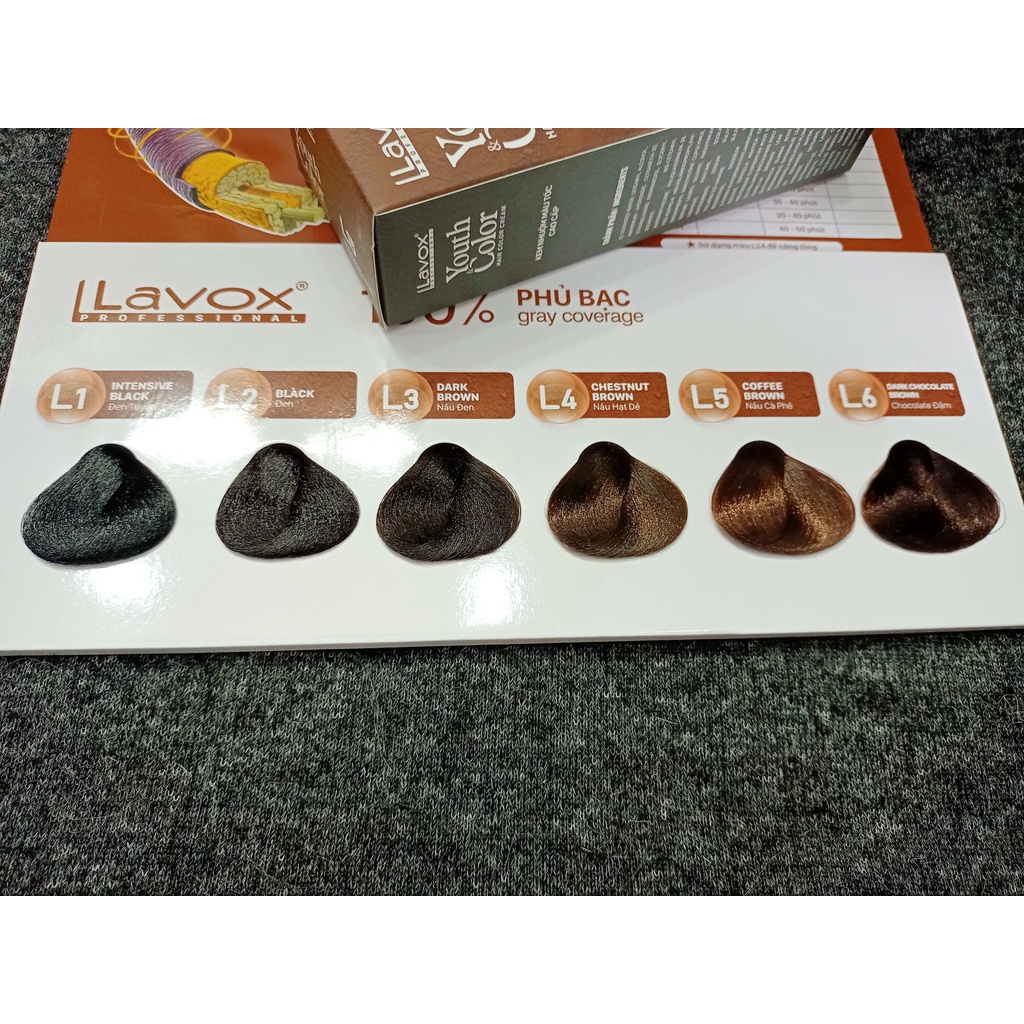 Màu nhuộm phủ bạc lavox Youth Color 60ml có 24 màu