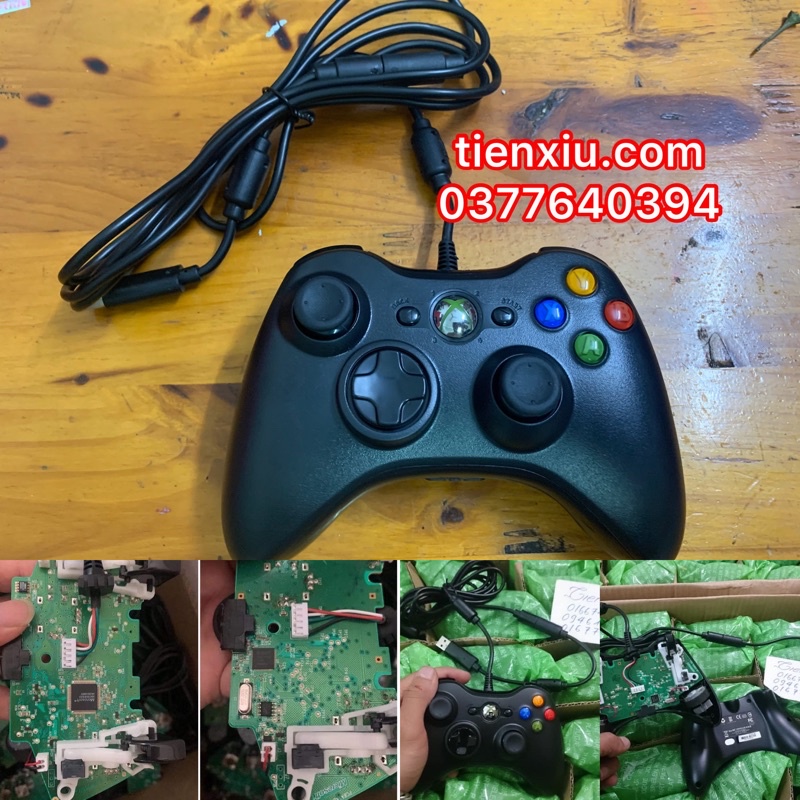 (2 loại) tay bấm xbox360 có dây cho pc/laptop chơi pes fifa online