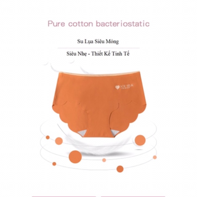 [Mã 12FASHIONSALE1 giảm 10K đơn 50K] Quần Lót Su Lụa Viền Sóng Kháng Khuẩn Silk | BigBuy360 - bigbuy360.vn