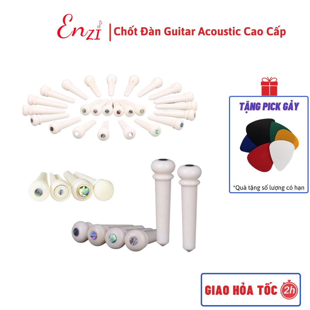 Chốt dây đàn guitar chất liệu xương bò cao cấp Enzi