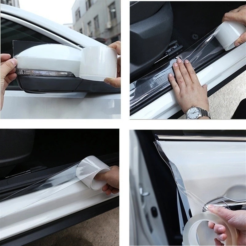 Cuộn dây trong suốt dán bảo vệ cửa xe hơi chống va chạm/trầy xước tiện dụng